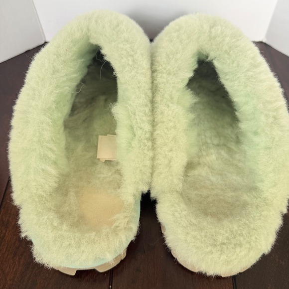 UGG Coquette Mint Green Suede Sheepskin Slippers Womens 9 G1WDQ84CNFJ - Picture 2 of 13